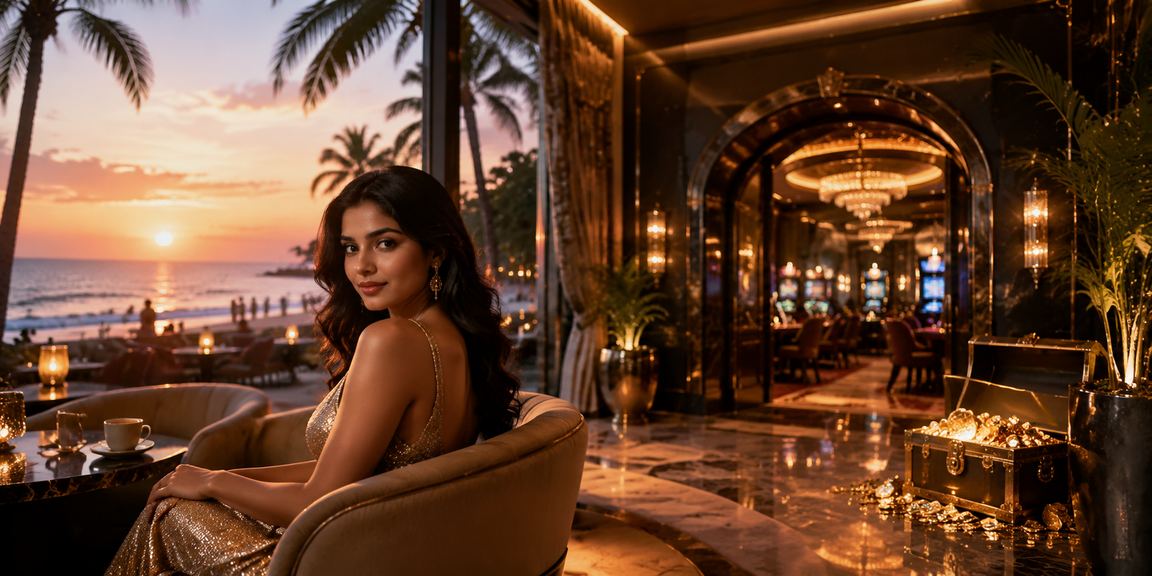 Chennai players enjoying slots and VIP bonuses on the beach